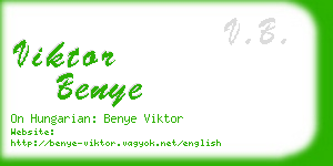 viktor benye business card